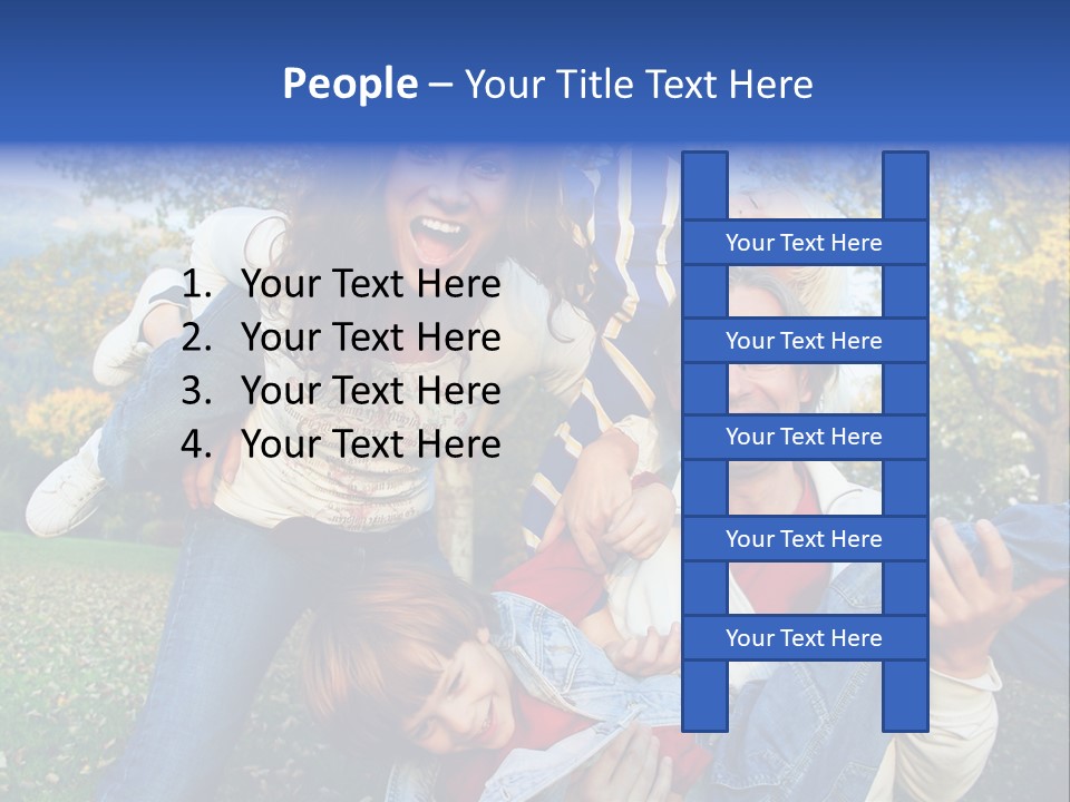 Family Time - Playful Family In The Park PowerPoint Template