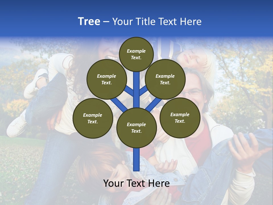 Family Time - Playful Family In The Park PowerPoint Template