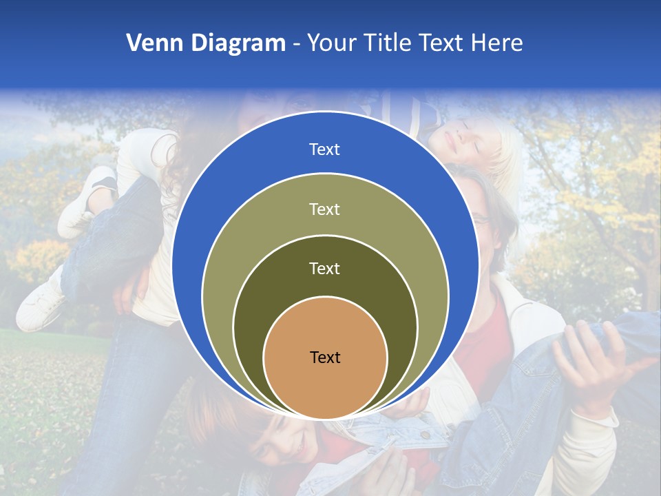 Family Time - Playful Family In The Park PowerPoint Template