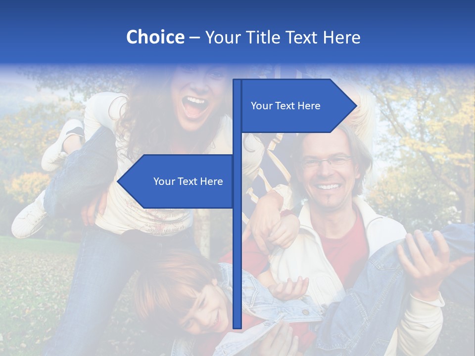 Family Time - Playful Family In The Park PowerPoint Template