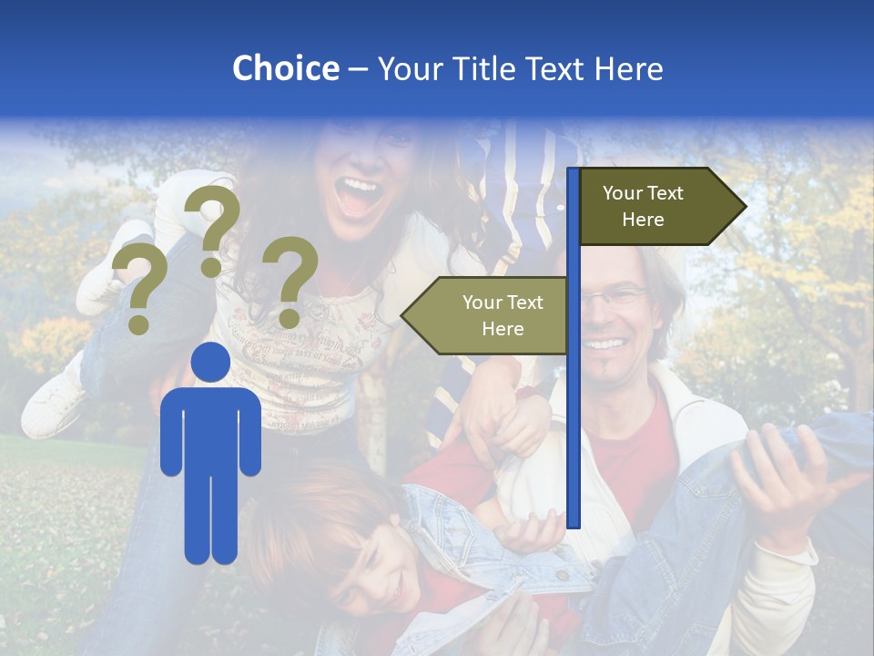 Family Time - Playful Family In The Park PowerPoint Template