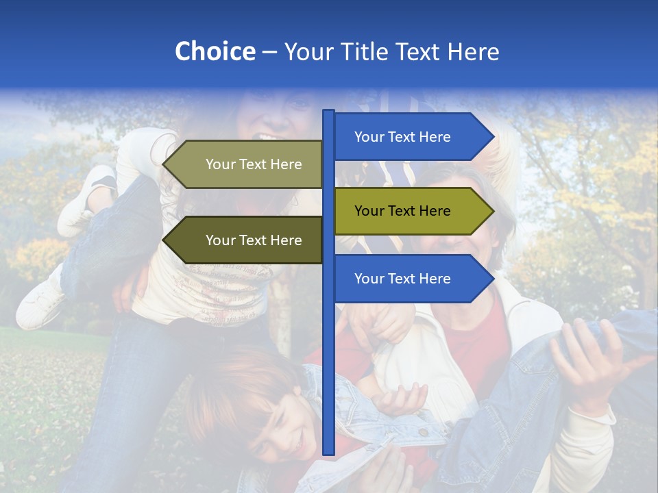 Family Time - Playful Family In The Park PowerPoint Template