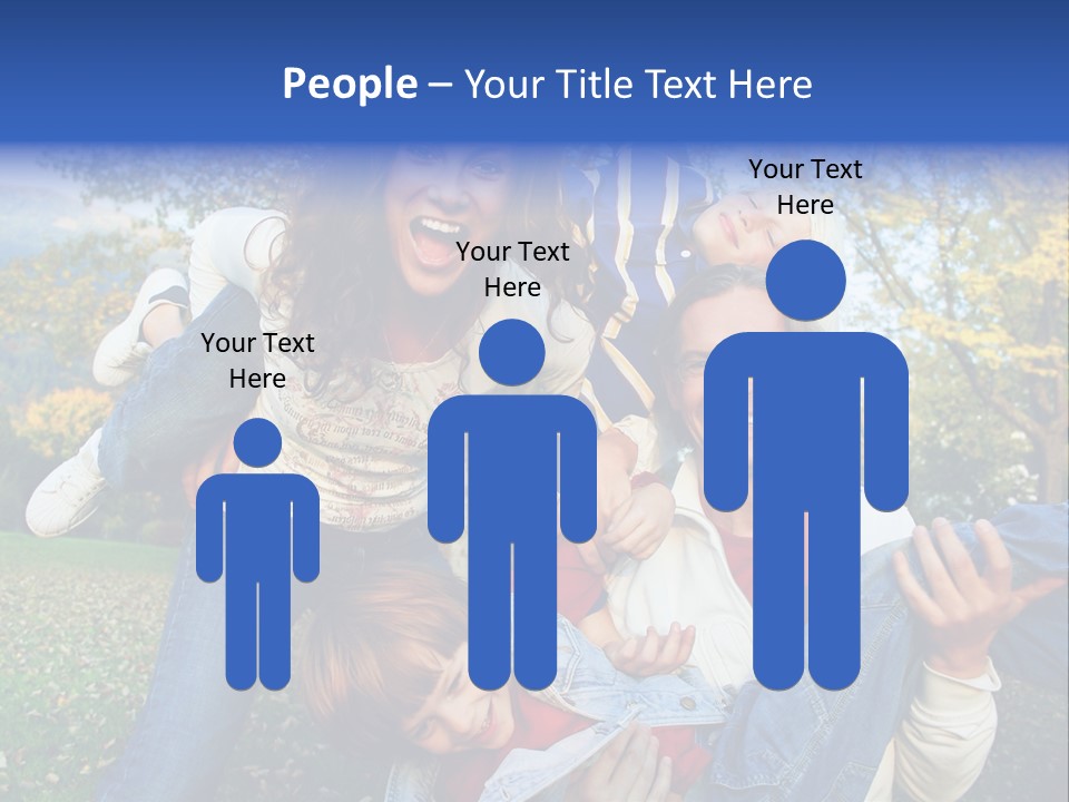 Family Time - Playful Family In The Park PowerPoint Template