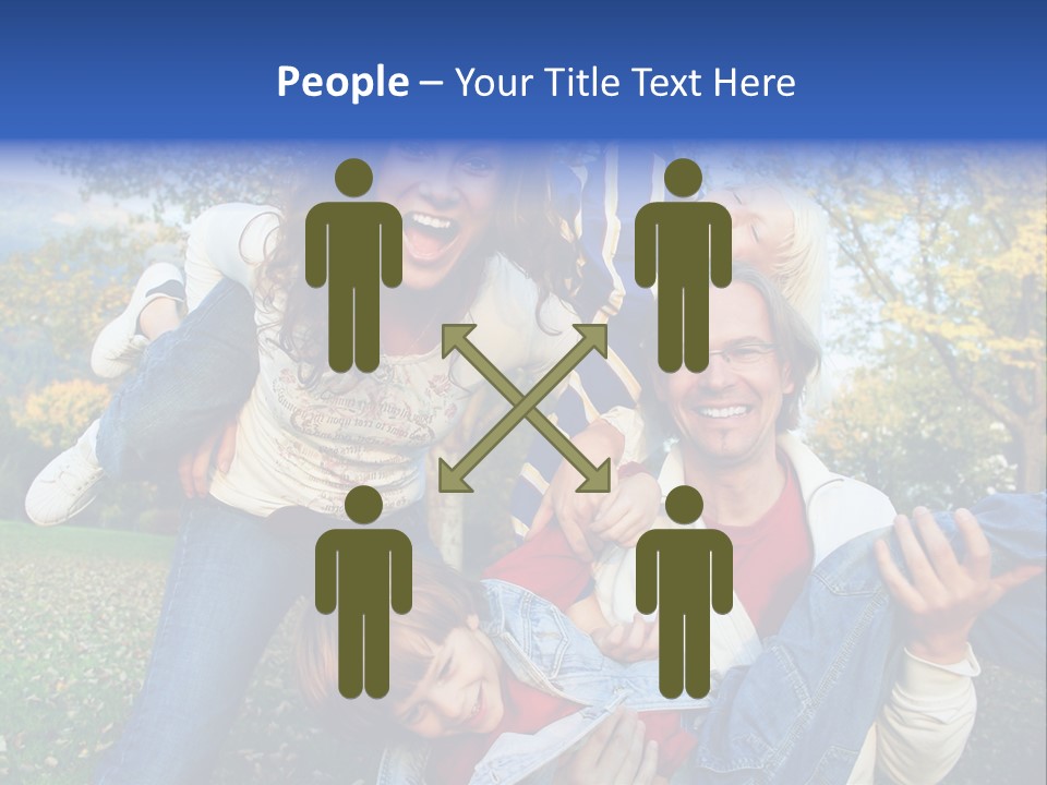 Family Time - Playful Family In The Park PowerPoint Template