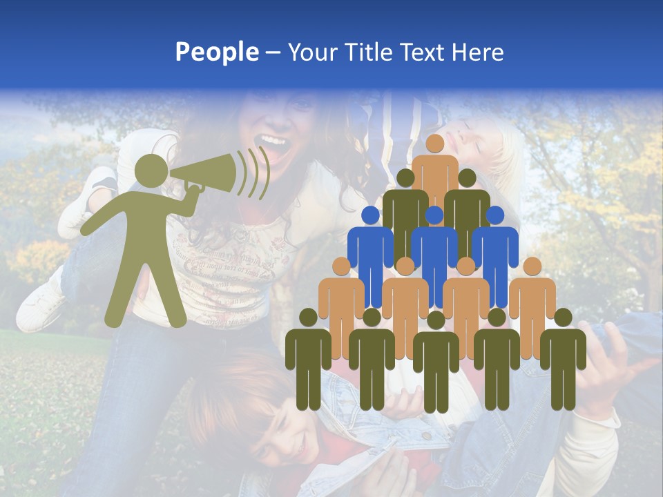 Family Time - Playful Family In The Park PowerPoint Template