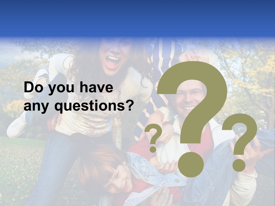 Family Time - Playful Family In The Park PowerPoint Template