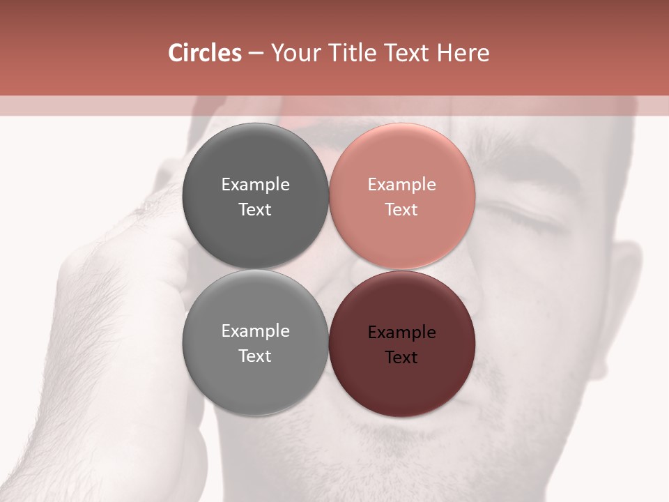 A Young Man Grasping His Head Where The Pain Is - A Killer Headache Or Migraine. PowerPoint Template