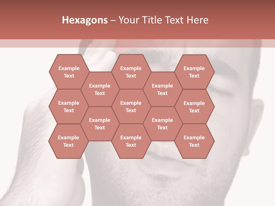 A Young Man Grasping His Head Where The Pain Is - A Killer Headache Or Migraine. PowerPoint Template