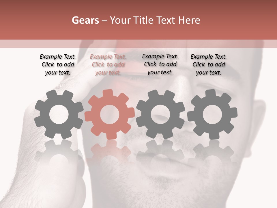 A Young Man Grasping His Head Where The Pain Is - A Killer Headache Or Migraine. PowerPoint Template