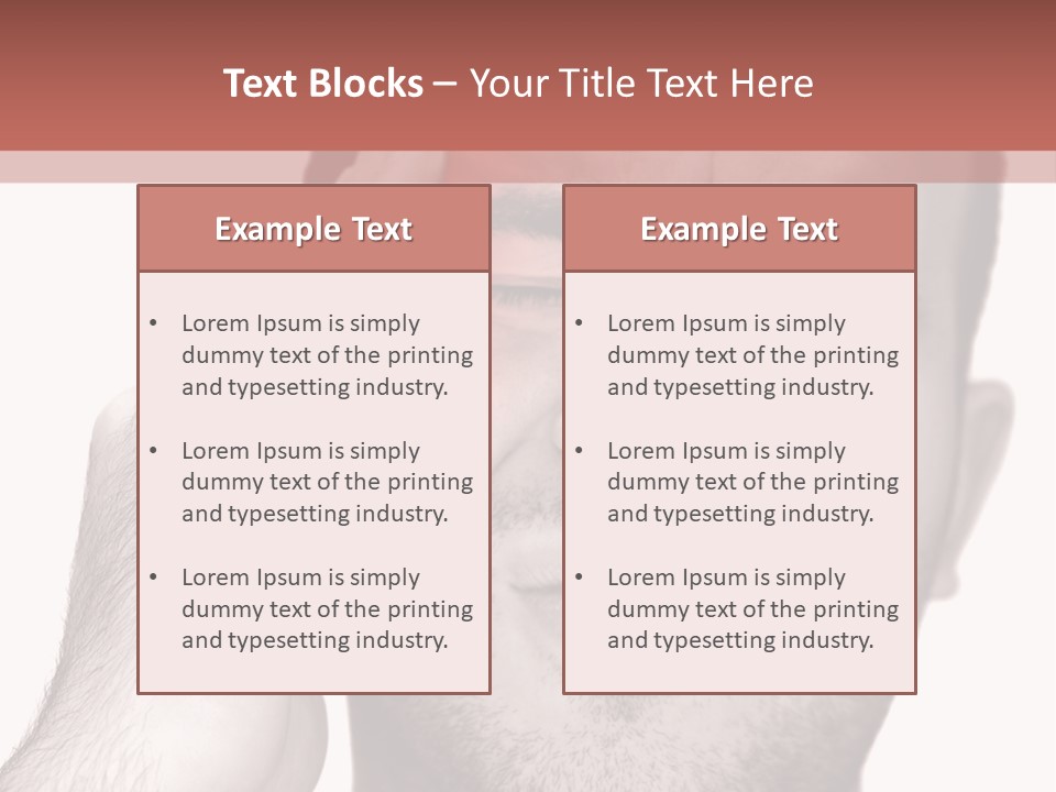 A Young Man Grasping His Head Where The Pain Is - A Killer Headache Or Migraine. PowerPoint Template
