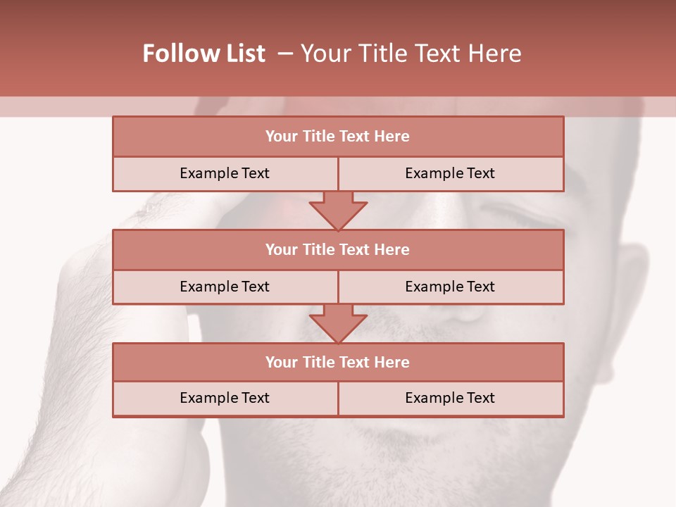 A Young Man Grasping His Head Where The Pain Is - A Killer Headache Or Migraine. PowerPoint Template