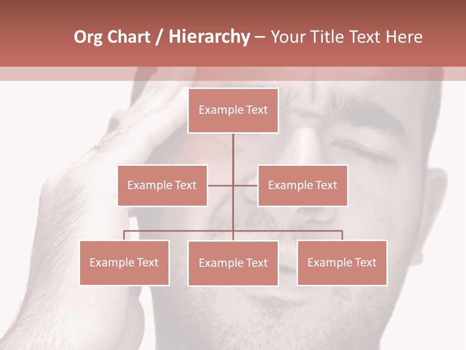 A Young Man Grasping His Head Where The Pain Is - A Killer Headache Or Migraine. PowerPoint Template