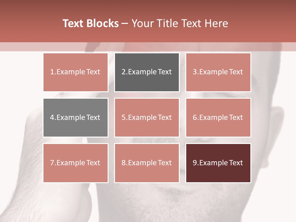 A Young Man Grasping His Head Where The Pain Is - A Killer Headache Or Migraine. PowerPoint Template