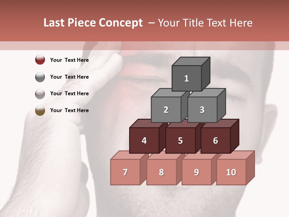 A Young Man Grasping His Head Where The Pain Is - A Killer Headache Or Migraine. PowerPoint Template