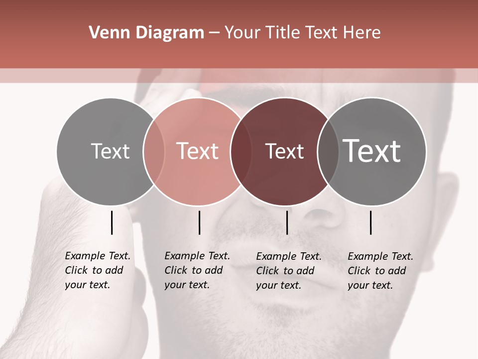 A Young Man Grasping His Head Where The Pain Is - A Killer Headache Or Migraine. PowerPoint Template