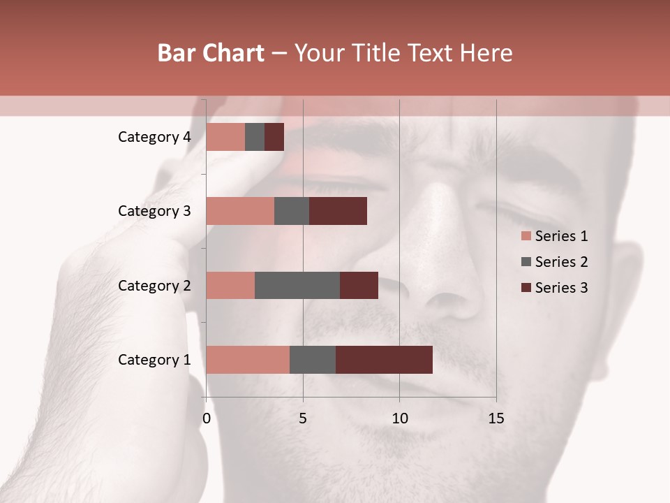 A Young Man Grasping His Head Where The Pain Is - A Killer Headache Or Migraine. PowerPoint Template