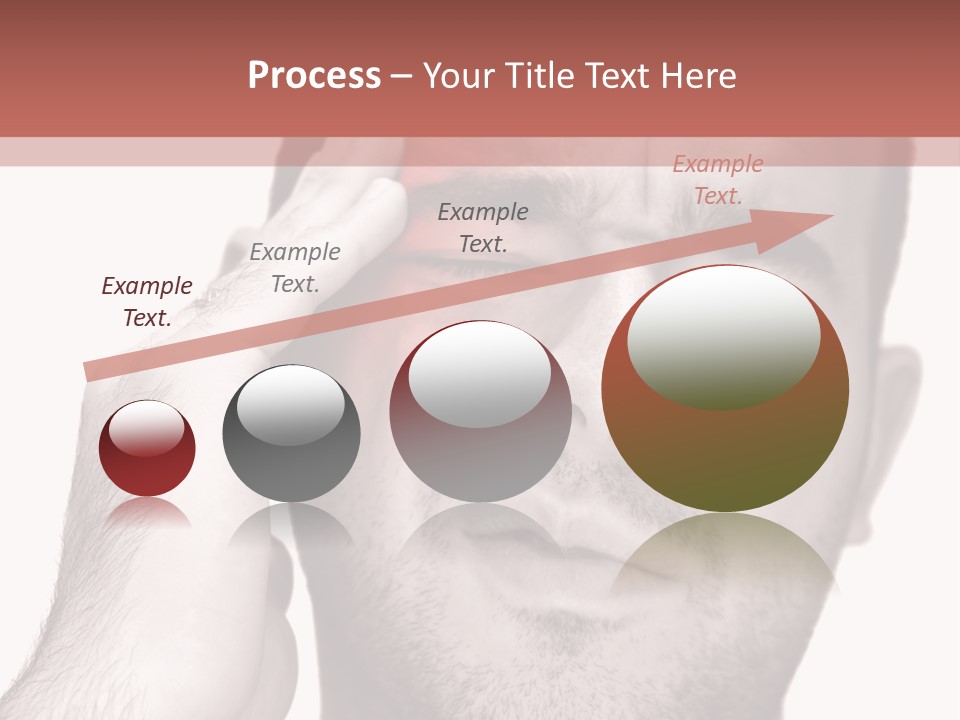 A Young Man Grasping His Head Where The Pain Is - A Killer Headache Or Migraine. PowerPoint Template