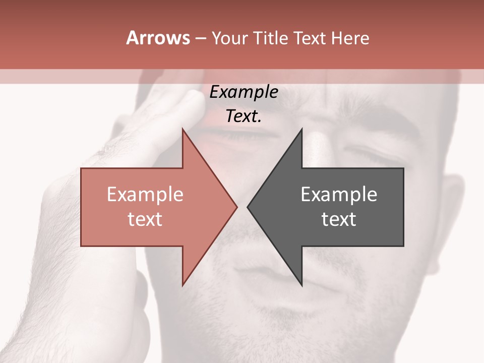 A Young Man Grasping His Head Where The Pain Is - A Killer Headache Or Migraine. PowerPoint Template