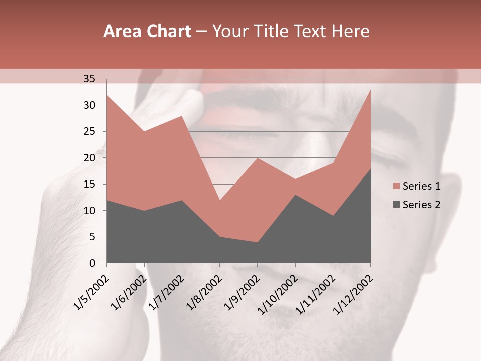 A Young Man Grasping His Head Where The Pain Is - A Killer Headache Or Migraine. PowerPoint Template