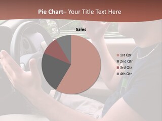 A Young Man Seems To Be Experiencing Some Road Rage While Driving. PowerPoint Template