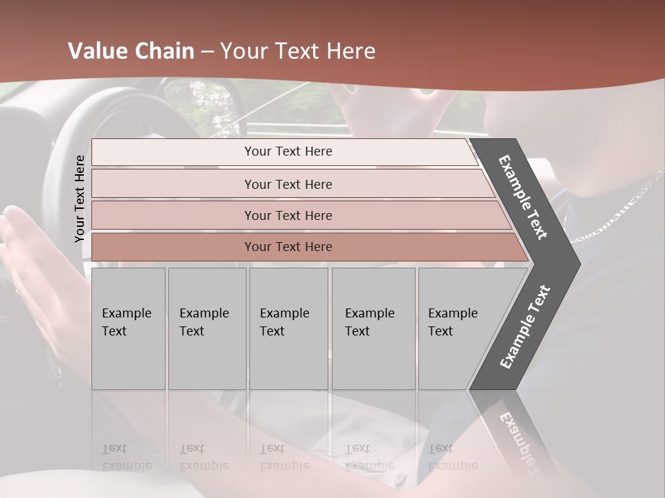 A Young Man Seems To Be Experiencing Some Road Rage While Driving. PowerPoint Template