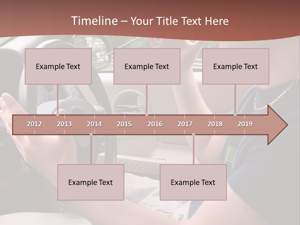 A Young Man Seems To Be Experiencing Some Road Rage While Driving. PowerPoint Template