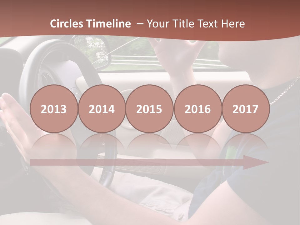 A Young Man Seems To Be Experiencing Some Road Rage While Driving. PowerPoint Template