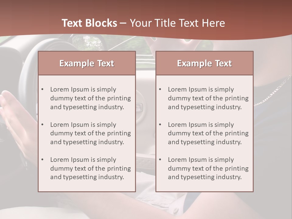 A Young Man Seems To Be Experiencing Some Road Rage While Driving. PowerPoint Template