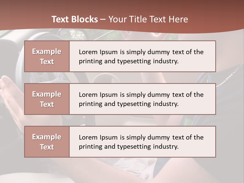 A Young Man Seems To Be Experiencing Some Road Rage While Driving. PowerPoint Template