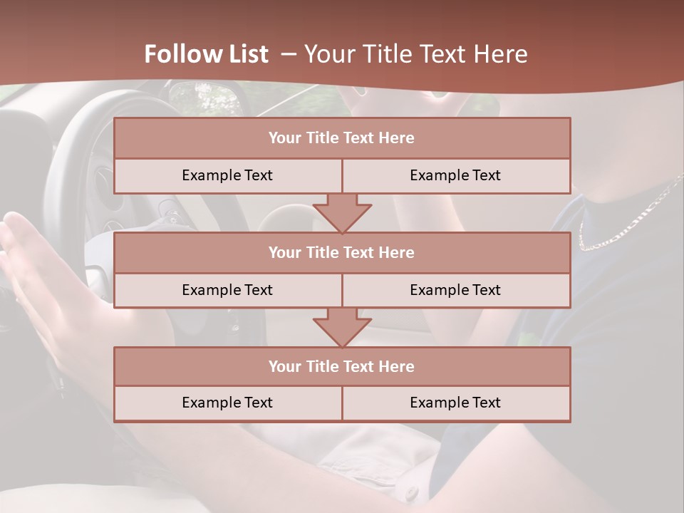 A Young Man Seems To Be Experiencing Some Road Rage While Driving. PowerPoint Template