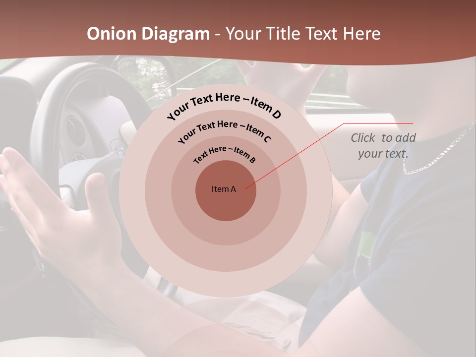 A Young Man Seems To Be Experiencing Some Road Rage While Driving. PowerPoint Template