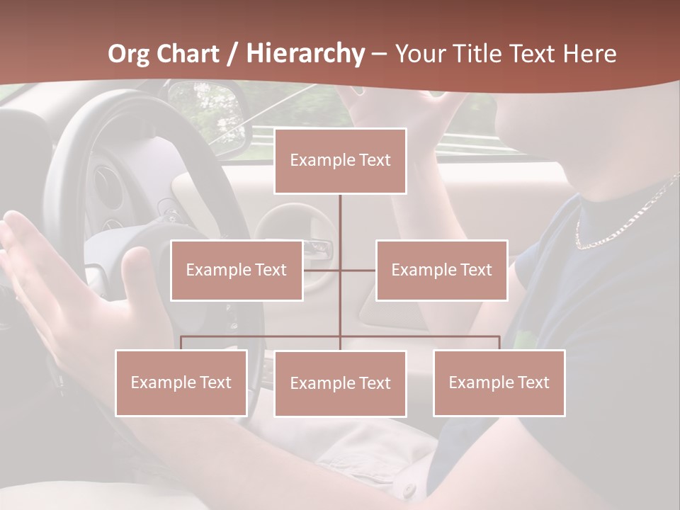 A Young Man Seems To Be Experiencing Some Road Rage While Driving. PowerPoint Template