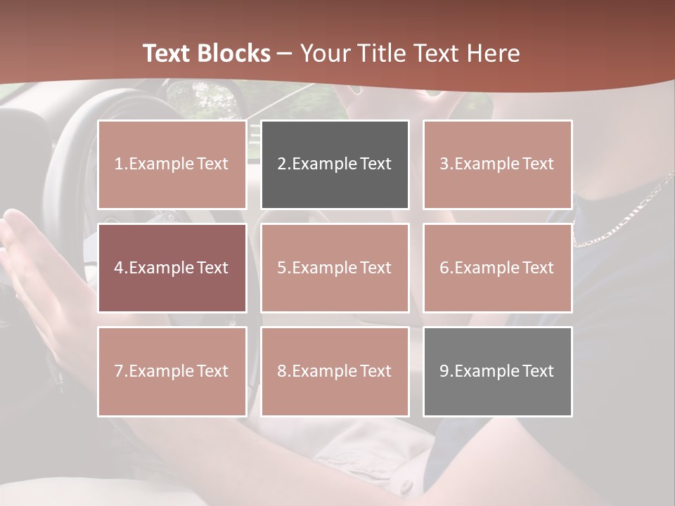 A Young Man Seems To Be Experiencing Some Road Rage While Driving. PowerPoint Template