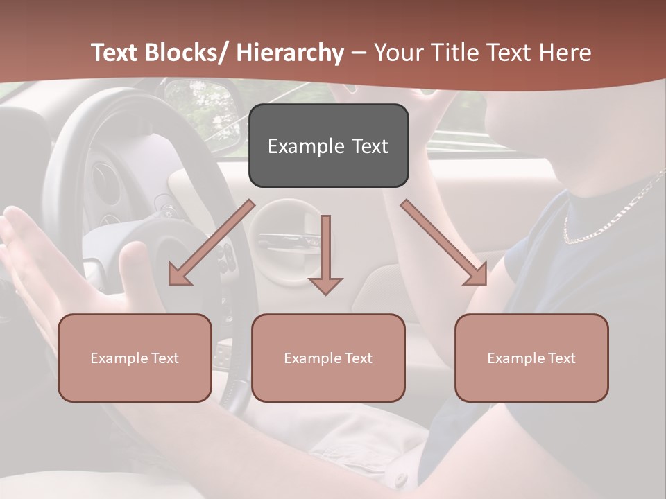 A Young Man Seems To Be Experiencing Some Road Rage While Driving. PowerPoint Template