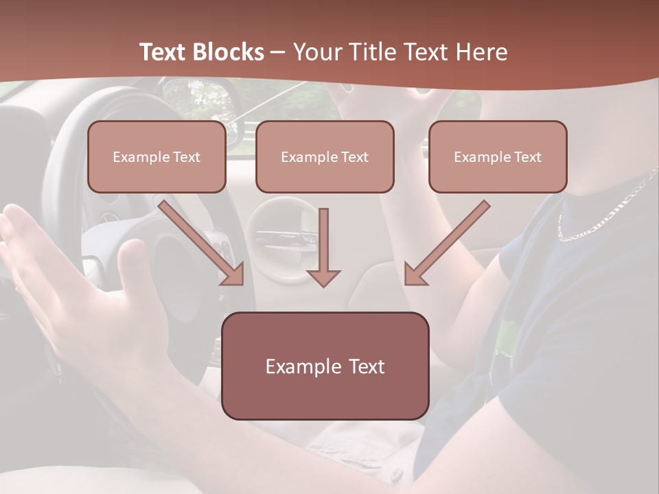 A Young Man Seems To Be Experiencing Some Road Rage While Driving. PowerPoint Template