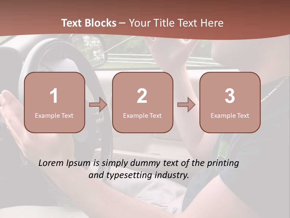 A Young Man Seems To Be Experiencing Some Road Rage While Driving. PowerPoint Template