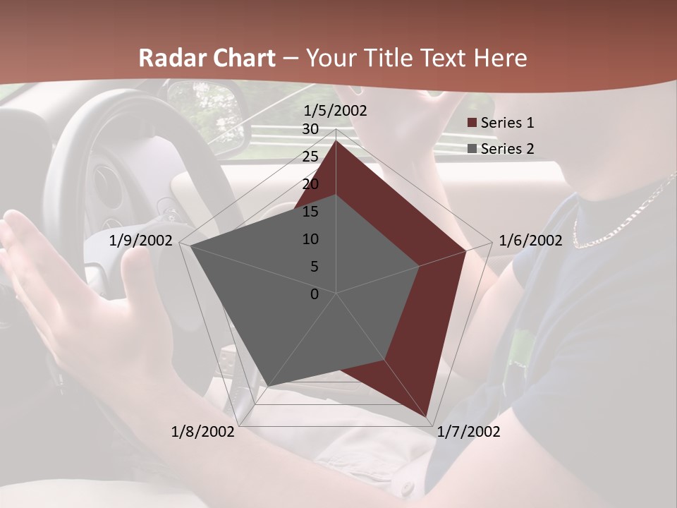 A Young Man Seems To Be Experiencing Some Road Rage While Driving. PowerPoint Template
