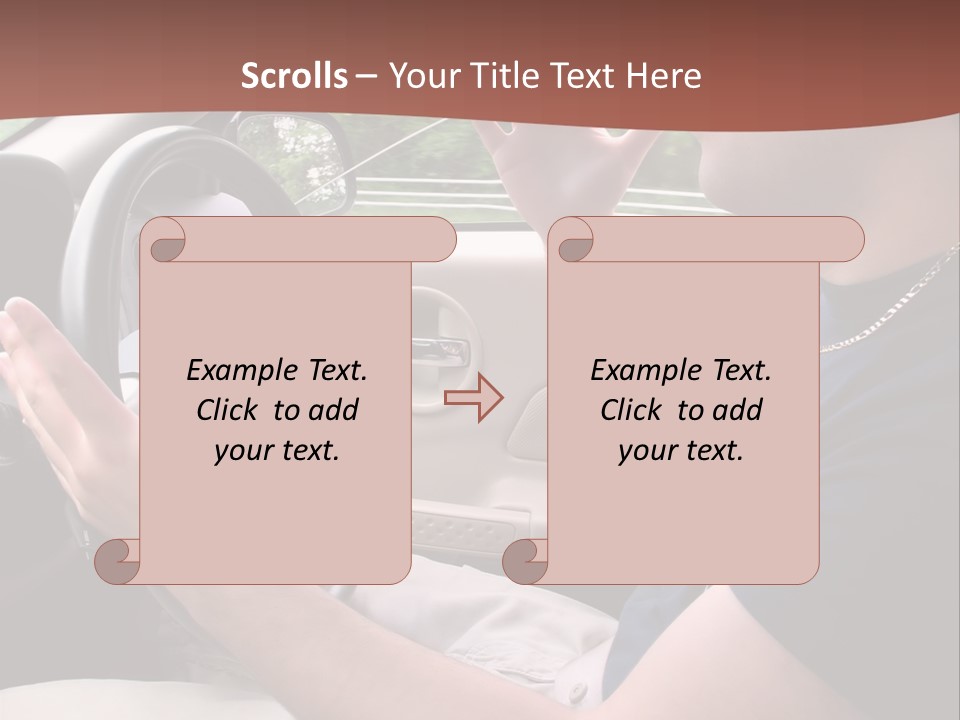 A Young Man Seems To Be Experiencing Some Road Rage While Driving. PowerPoint Template