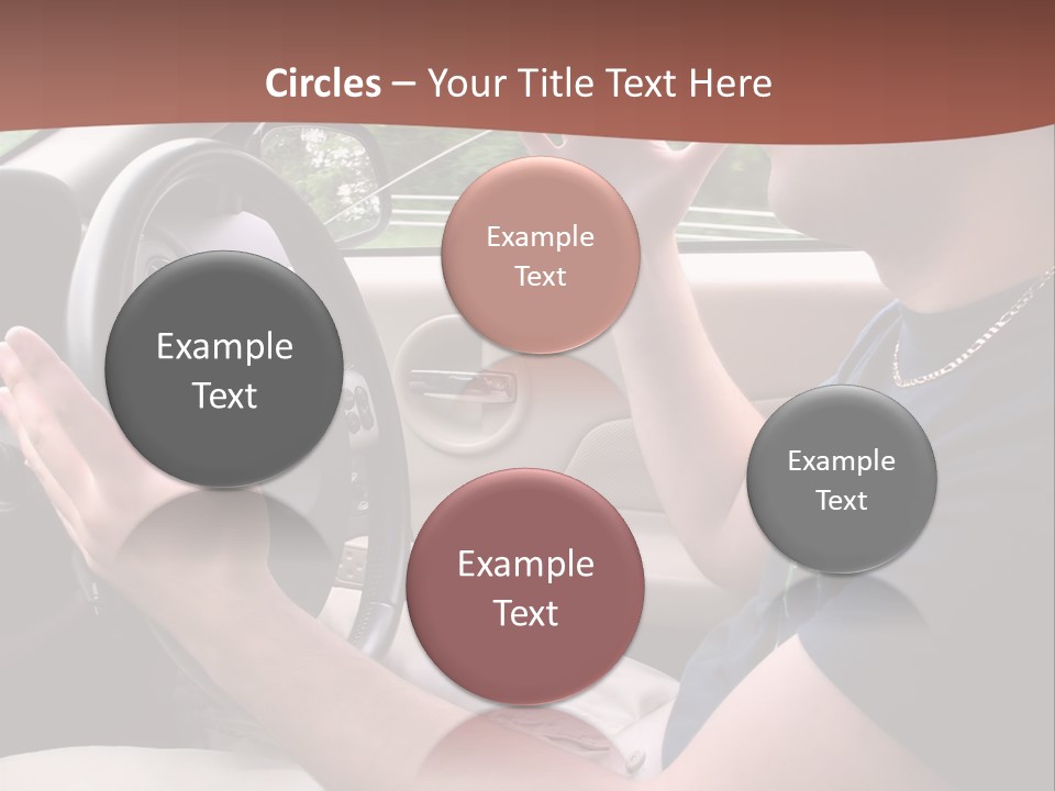 A Young Man Seems To Be Experiencing Some Road Rage While Driving. PowerPoint Template