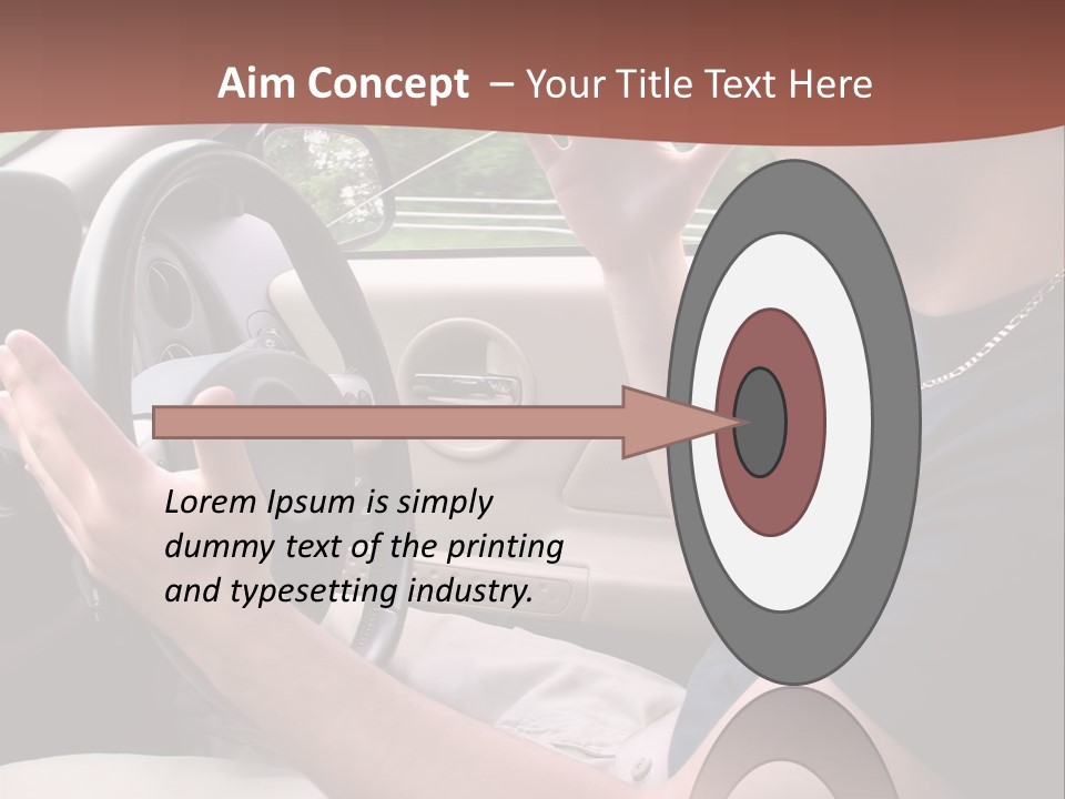A Young Man Seems To Be Experiencing Some Road Rage While Driving. PowerPoint Template