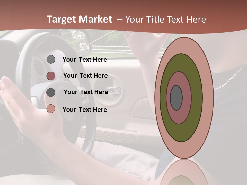 A Young Man Seems To Be Experiencing Some Road Rage While Driving. PowerPoint Template