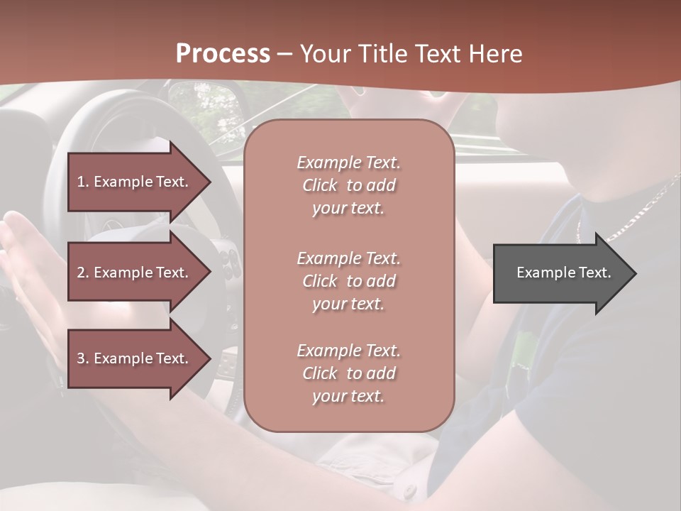 A Young Man Seems To Be Experiencing Some Road Rage While Driving. PowerPoint Template