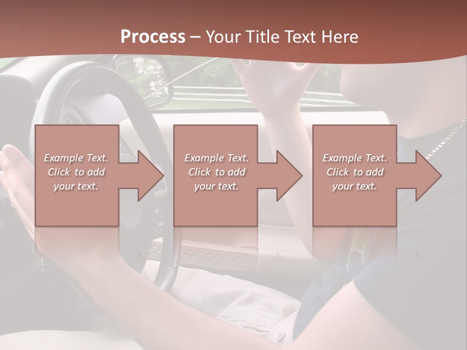 A Young Man Seems To Be Experiencing Some Road Rage While Driving. PowerPoint Template