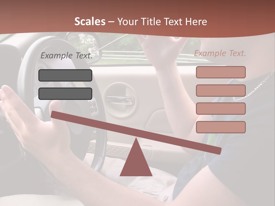 A Young Man Seems To Be Experiencing Some Road Rage While Driving. PowerPoint Template