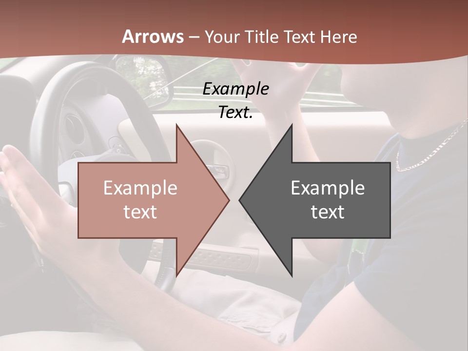 A Young Man Seems To Be Experiencing Some Road Rage While Driving. PowerPoint Template