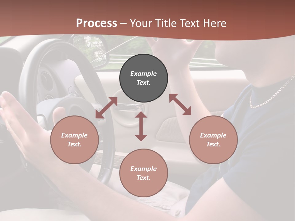 A Young Man Seems To Be Experiencing Some Road Rage While Driving. PowerPoint Template