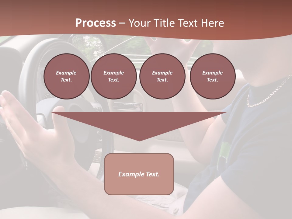 A Young Man Seems To Be Experiencing Some Road Rage While Driving. PowerPoint Template