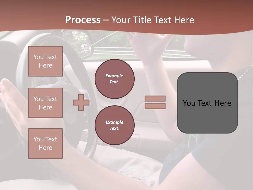 A Young Man Seems To Be Experiencing Some Road Rage While Driving. PowerPoint Template