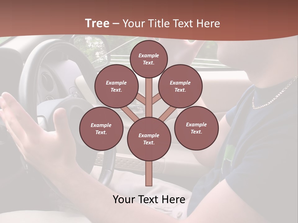 A Young Man Seems To Be Experiencing Some Road Rage While Driving. PowerPoint Template