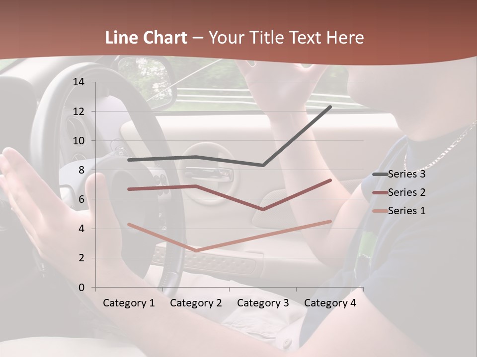 A Young Man Seems To Be Experiencing Some Road Rage While Driving. PowerPoint Template